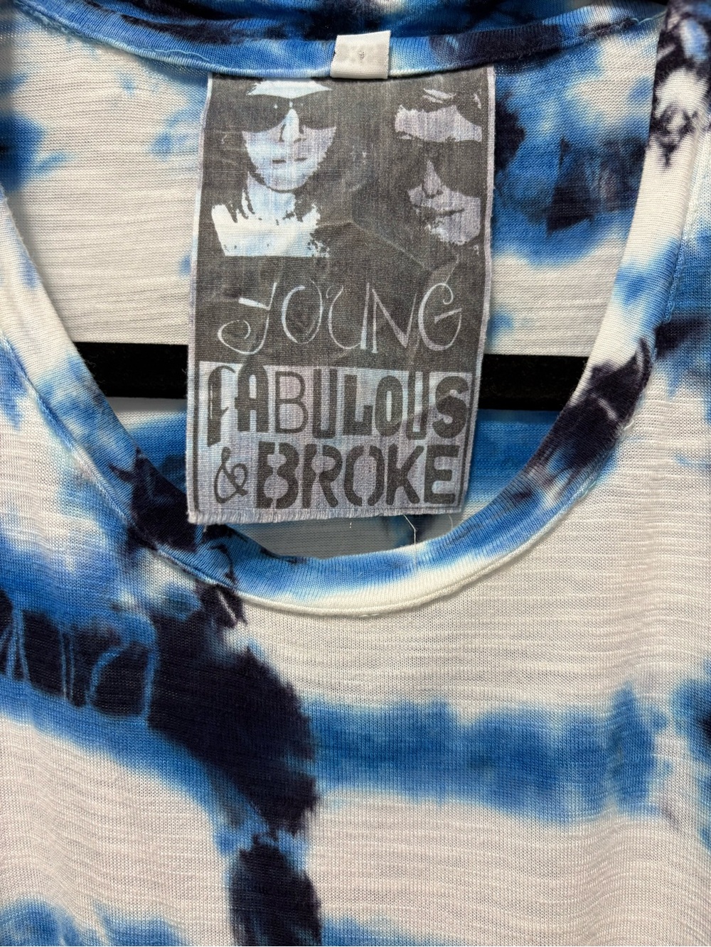 Young Fabulous & Broke Blue Tie-Dye Tank Top